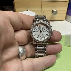 Bulova Chronograph Diamond Bezel Stainless Steel Luxury Watch C837317